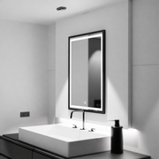 Miroir LED rectangulaire, 60x80cm, abat-jour Basic Touch