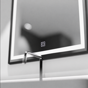 Miroir LED rectangulaire, 60x80cm, abat-jour Basic Touch