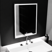 Miroir LED rectangulaire, 60x80cm, abat-jour Basic Touch