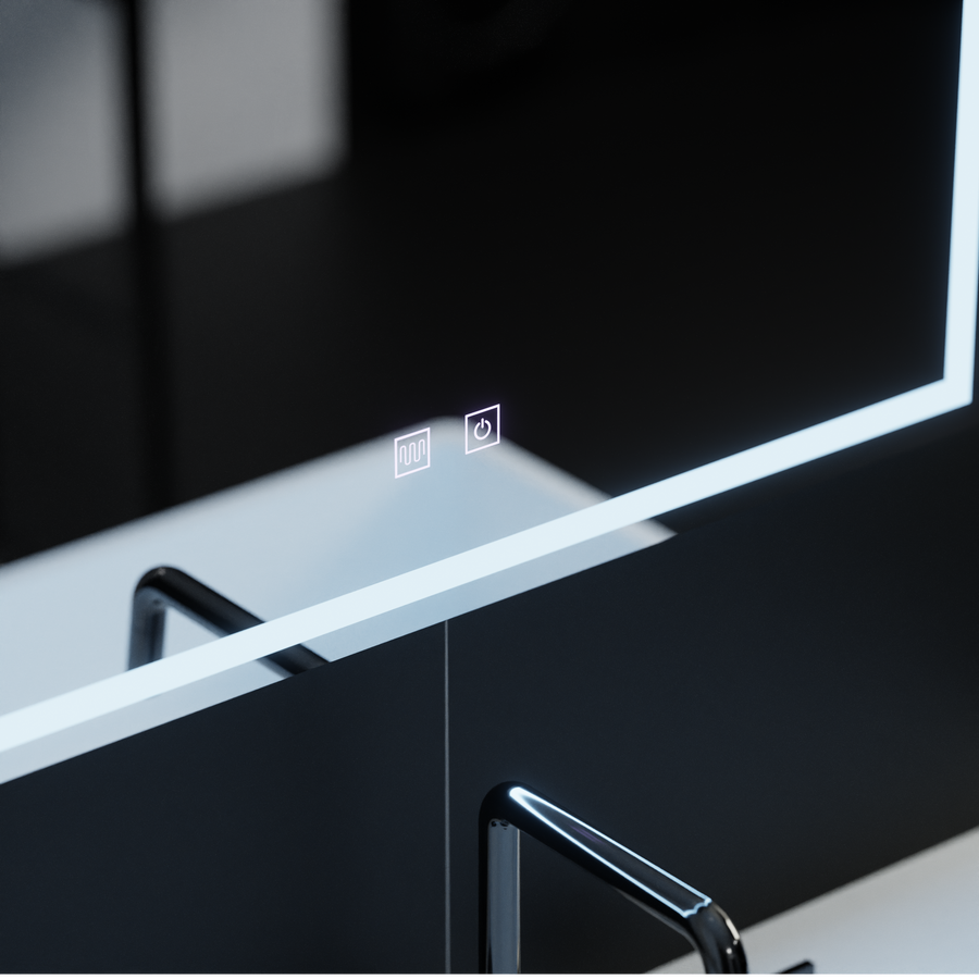 Miroir LED rectangulaire, 70x50cm, RADIANTE Touch, système anti-buée, miroir de salle de bain à intensité variable avec LED et antibuée Default Title Alessandro Design