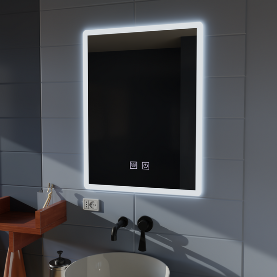 Miroir LED rectangulaire, 60x80cm, Touch VENERA, système anti-buée, miroirs à intensité variable Korman E Default Title Alessandro Design
