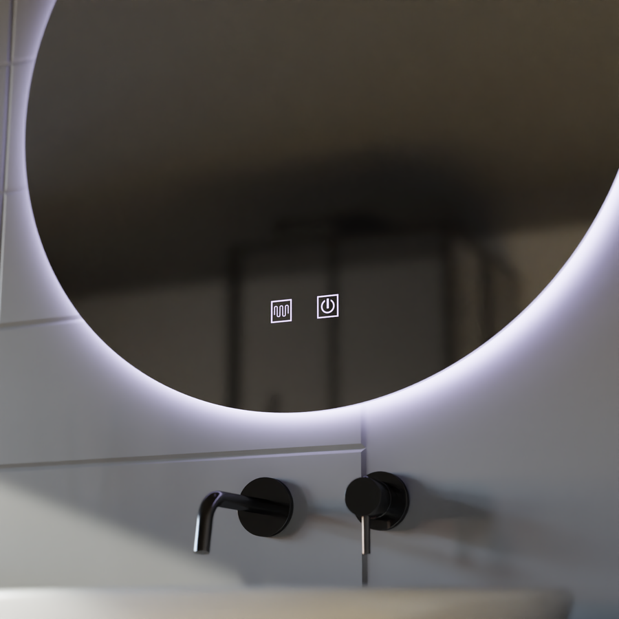Miroir LED rond, 12 W, 50 cm, Isolda, tactile, système anti-buée, lumière froide 6000 K Miroirs Korman E Default Title Alessandro Design