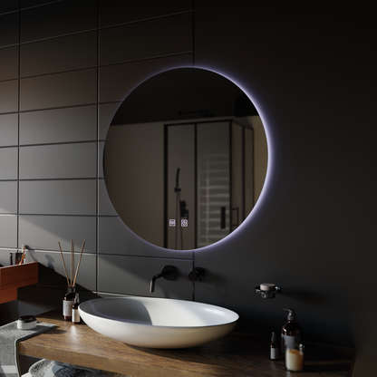 Miroir LED rond, 12 W, 50 cm, Isolda, tactile, système anti-buée, lumière froide 6000 K Miroirs Korman E Default Title Alessandro Design