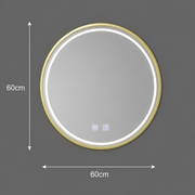 Miroir LED rond, 60 cm, Glanz Touch, système anti-buée, intensité variable