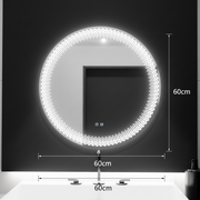 Miroir rond LED 60 cm, Stellaire Touch, système anti-buée, intensité variable