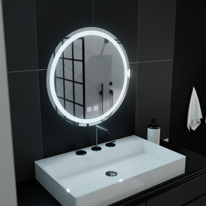 Miroir LED rond, 70 cm, Lucea Touch, système anti-buée, intensité variable