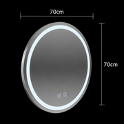 Miroir LED rond, 70 cm, Lucea Touch, système anti-buée, intensité variable