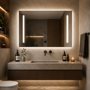 Miroir Giga LED, 80x60cm, Argent, Touch, lumière 6000K