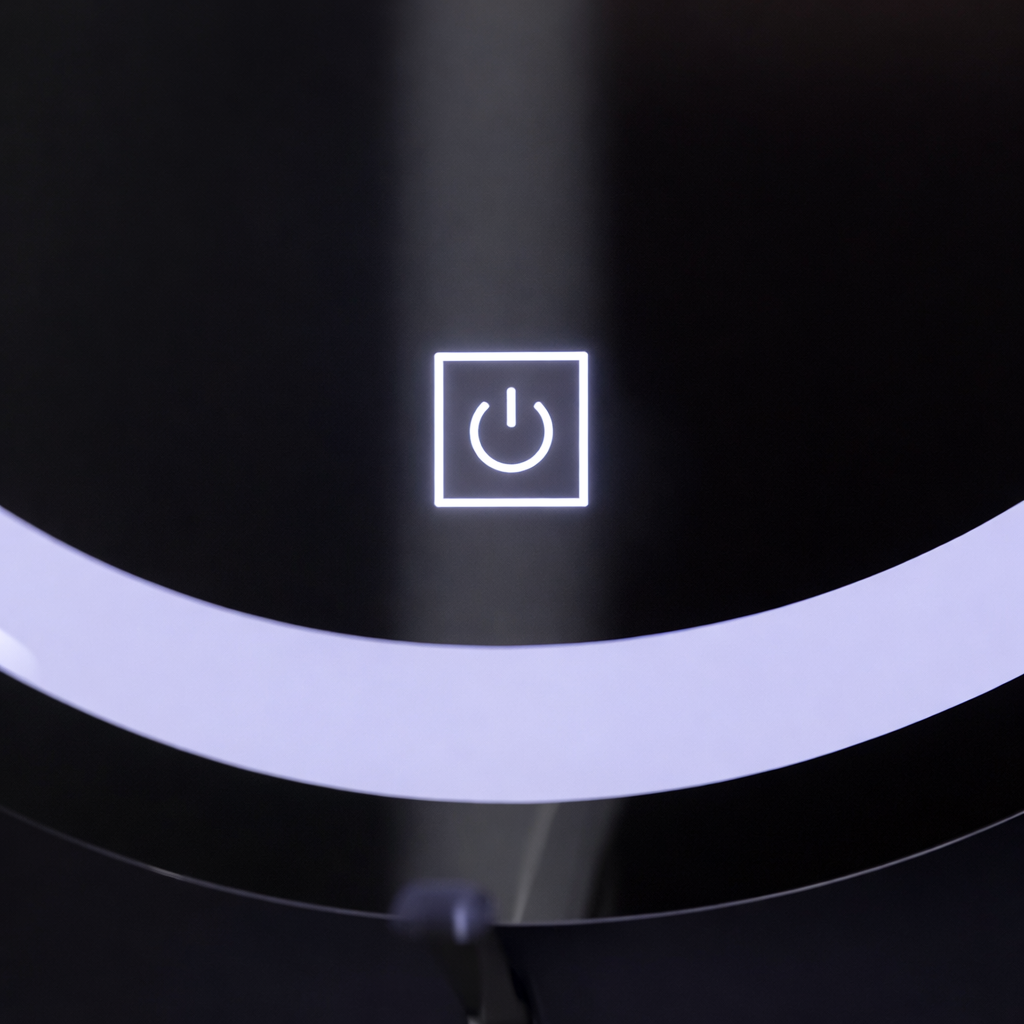 Miroir LED Touch Gallio, diamètre 60 cm, lumière froide 6000 K, miroir LED simple en verre Titre par défaut Alessandro Design
