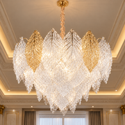 Lustre en cristal LACE Eleganza 9xE14, diamètre 50 cm, hauteur 36 cm, or brillant, hauteur réglable, design élégant