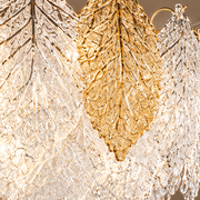 Lustre en cristal LACE Eleganza 9xE14, diamètre 50 cm, hauteur 36 cm, or brillant, hauteur réglable, design élégant