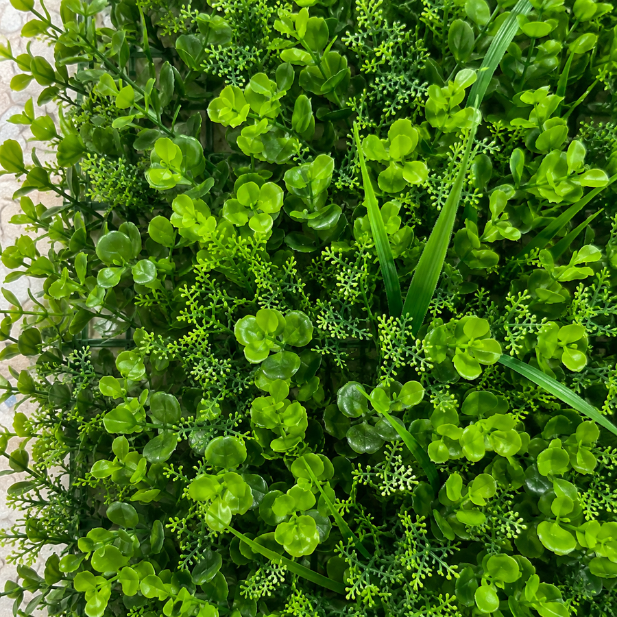 Panou de Gard Viu Artificial Eucalipt Mixt, 40 x 60 cm, Verde