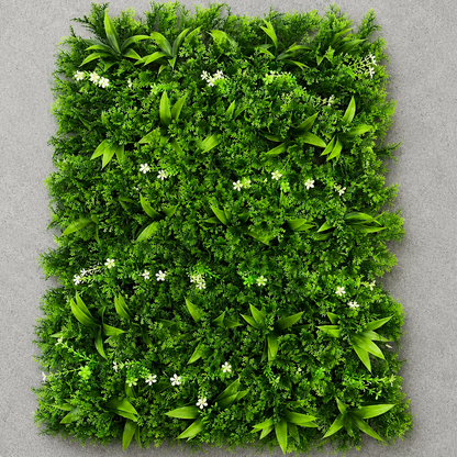 Panou de Gard Viu Artificial Frunze de Piersic Mix, 40 x 60 cm, Verde