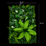 Panou de Gard Viu Artificial Lavandă Persană Mix, 40 x 60 cm, Verde