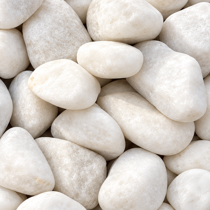Pierres décoratives blanches pour le jardin, grand format, 20 kg
