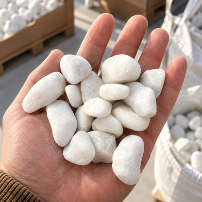 Pierres décoratives blanches pour le jardin, grand format, 20 kg