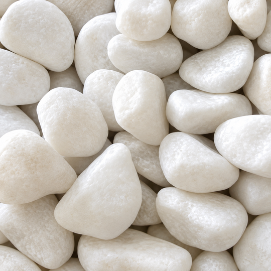 Pierres décoratives blanches pour le jardin, petit format, 20 kg