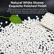 Pierres décoratives blanches pour le jardin, grand format, 20 kg