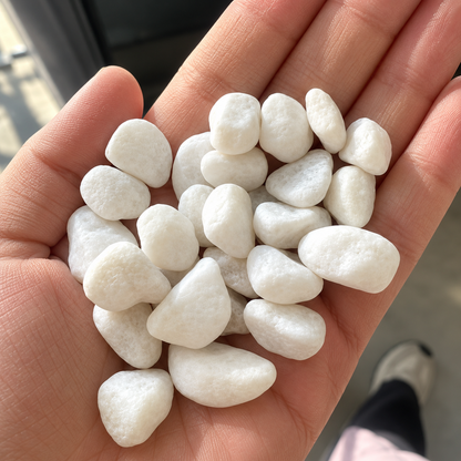 Pierres décoratives blanches pour le jardin, petit format, 20 kg