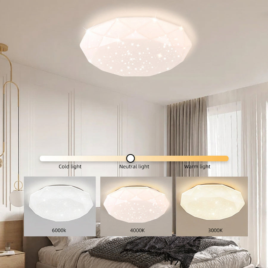 Plafonnier LED, 51W, diamètre 50cm, lumière chaude/froide/neutre, plafonniers LED blancs Default Title Alessandro Design