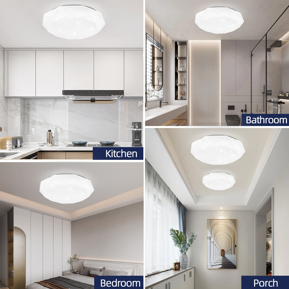 Plafonnier LED, 51W, diamètre 50cm, lumière chaude/froide/neutre, plafonniers LED blancs Default Title Alessandro Design