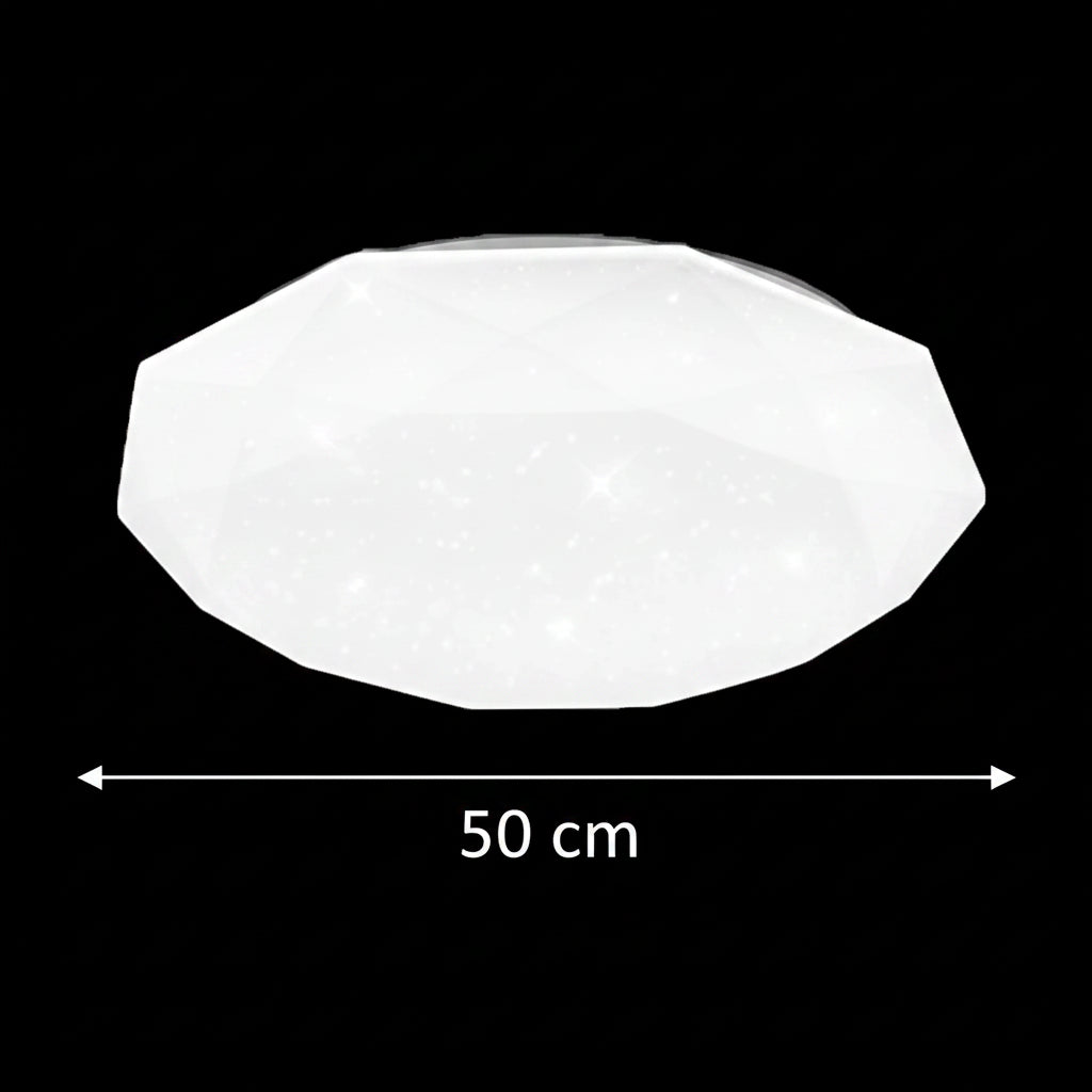 Plafonnier LED, 51W, diamètre 50cm, lumière chaude/froide/neutre, plafonniers LED blancs Default Title Alessandro Design