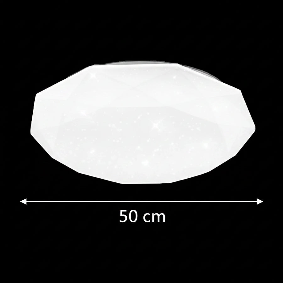 Plafonnier LED, 51W, diamètre 50cm, lumière chaude/froide/neutre, plafonniers LED blancs Default Title Alessandro Design