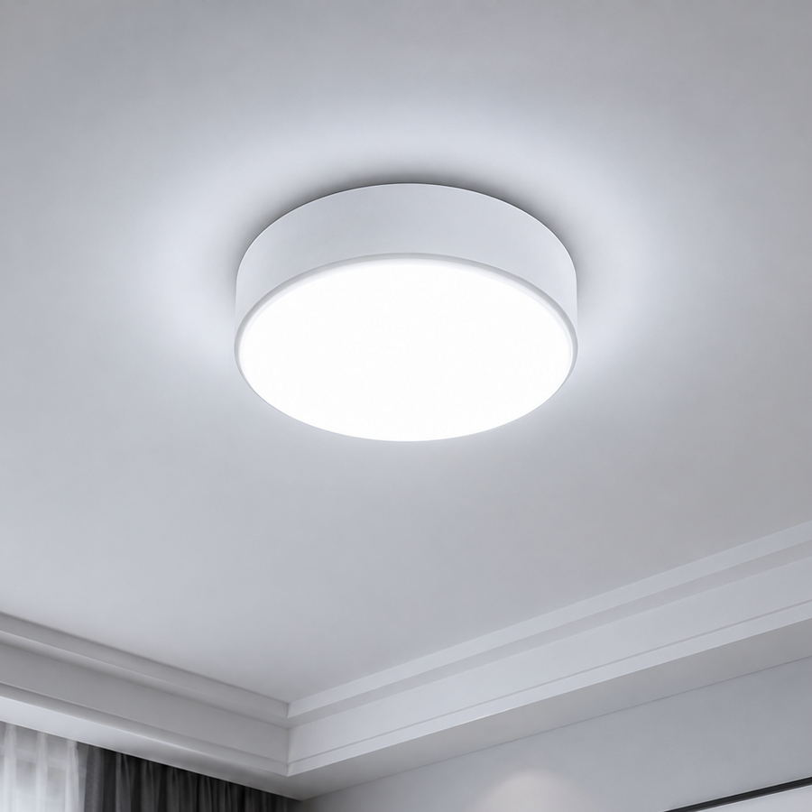 Plafonnier LED PL200/12R 18W Lumière Froide 6000k Blanc