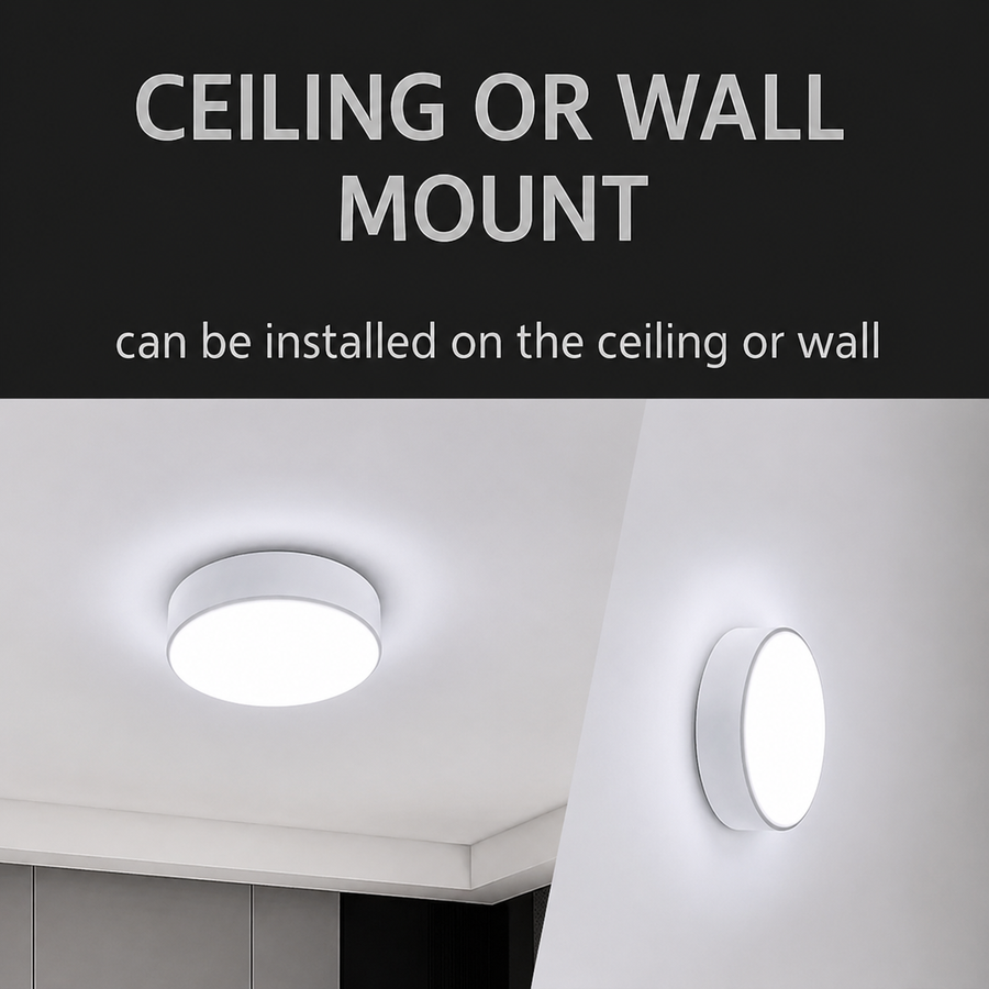 Plafonnier LED PL200/12R 18W Lumière Froide 6000k Blanc