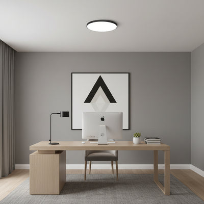 Plafonnier LED SOLIS 37cm 32W Lumière Froide Noir