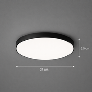 Plafonnier LED SOLIS 37cm 32W Lumière Froide Noir