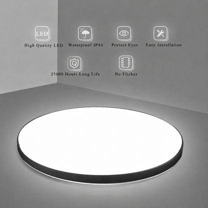 Plafonnier LED SOLIS 47cm 70W Lumière Froide Noir