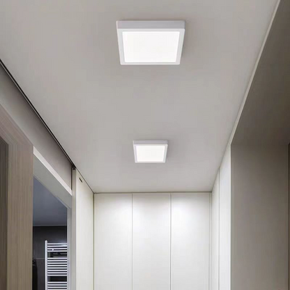 Plafonnier LED Carré, 36W, 22x22cm, Lumière Froide, 6000K, Plafonniers LED Blancs Titre par défaut Alessandro Design