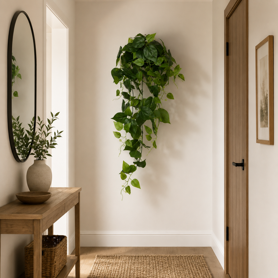 Plantă Artificială Suspendată Epipremnum, Verde