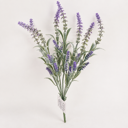 Plante artificielle, fleur de lavande décorative, 7 branches, 45 cm, violet et vert, lot de 2 pièces