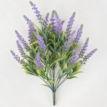 Plante artificielle, fleur de lavande décorative, 18 branches, 54 cm, violet et vert, lot de 2 pièces