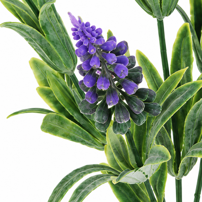 Plante artificielle, fleur de lavande décorative, 5 branches, 33 cm, violet et vert, lot de 2