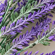 Plante artificielle, fleur de lavande décorative, 5 branches, 38 cm, violet et vert, lot de 2
