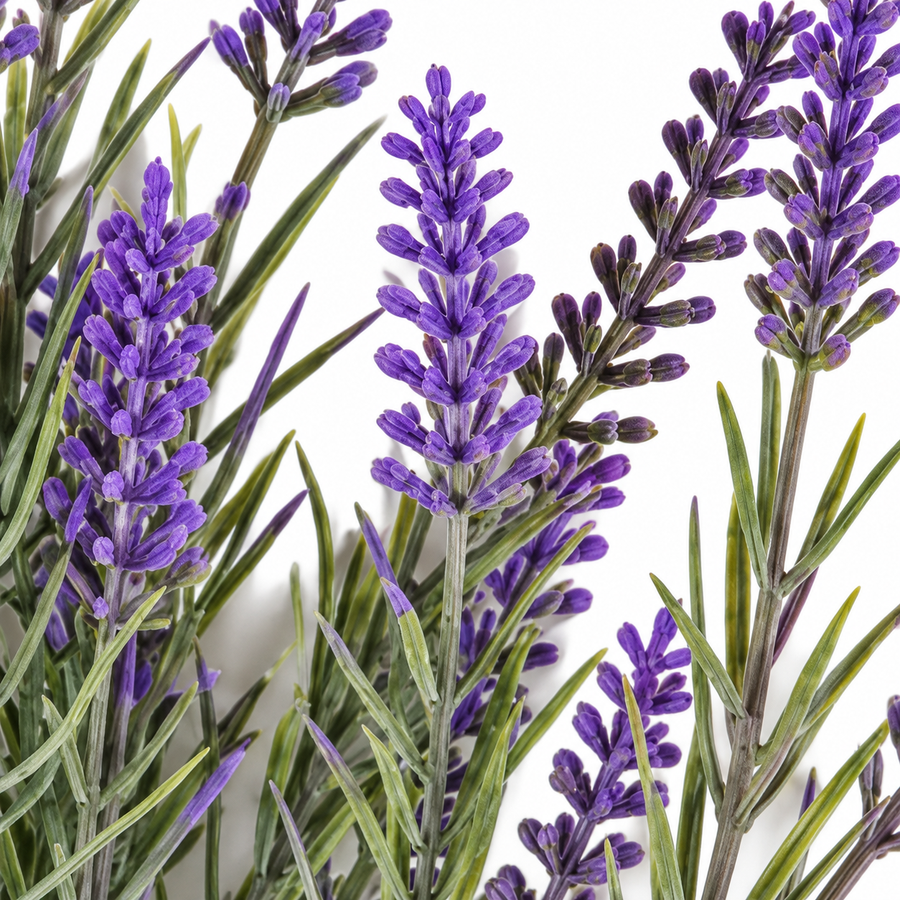 Plante artificielle, fleur de lavande décorative, 5 branches, 40 cm, violet et vert, lot de 2 pièces