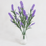 Plante artificielle, fleur de lavande décorative, 7 branches, 42 cm, violet et vert, lot de 2 pièces