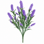 Plante artificielle, fleur de lavande décorative, 7 branches, 42 cm, violet et vert, lot de 2 pièces