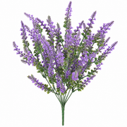 Plante artificielle, fleur de lavande décorative, 9 branches, 44 cm, violet et vert, lot de 2 pièces