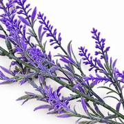 Guirlande de lavande décorative de plantes artificielles, aspect délicat, 185 cm, 122 branches, vert et violet, lot de 2