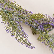 Guirlande de lavande décorative de plante artificielle, aspect volumineux, 183 cm, 72 branches, vert et violet, lot de 2 pièces