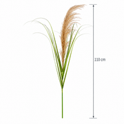 Plante ornementale artificielle, 110 cm, roseau et herbe, vert et marron, sans pot