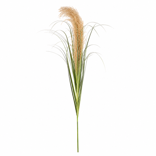 Plante artificielle ornementale, 140 cm, roseau et herbe, vert et marron, sans pot