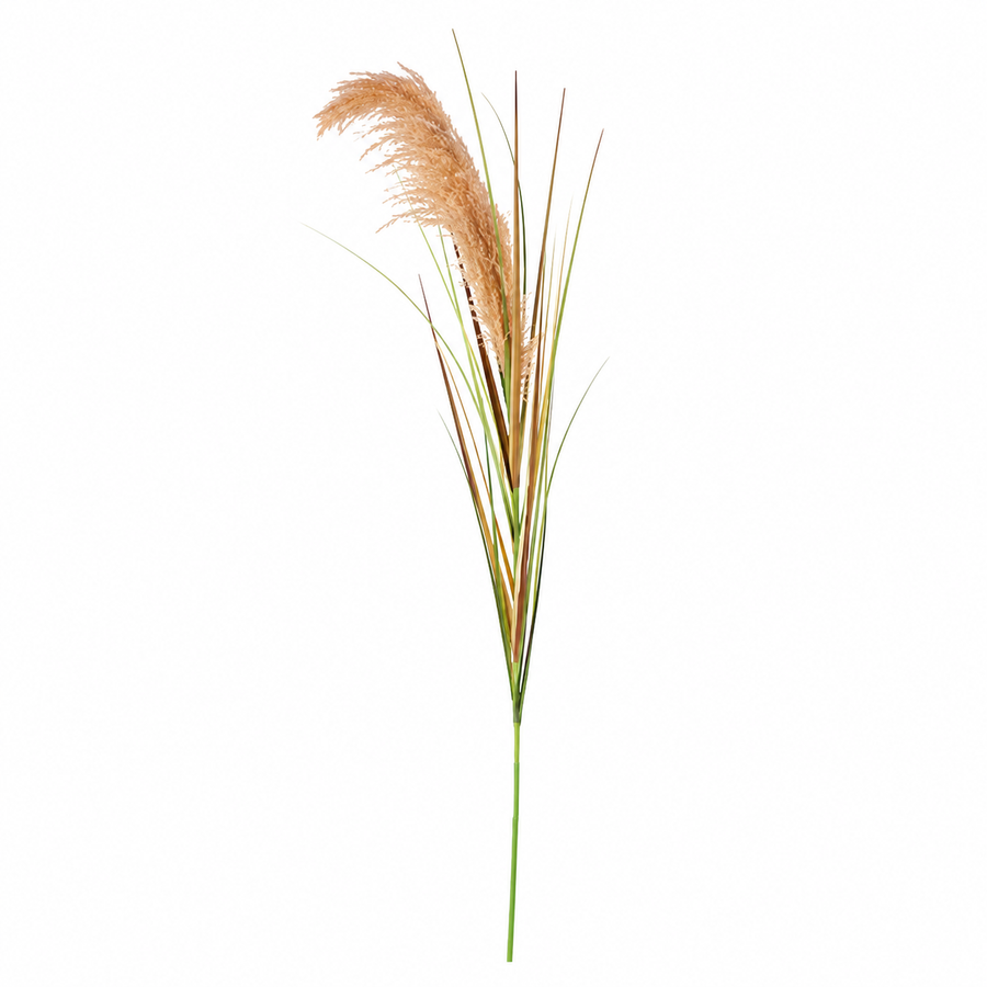 Plante artificielle ornementale, 180 cm, roseau et herbe, vert et marron, sans pot