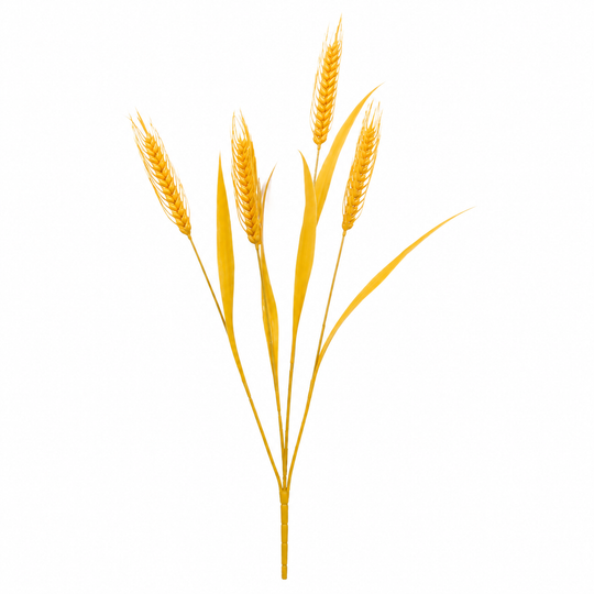 Plante artificielle ornementale, 83 cm, avec 4 fils, épice de blé, jaune, sans pot