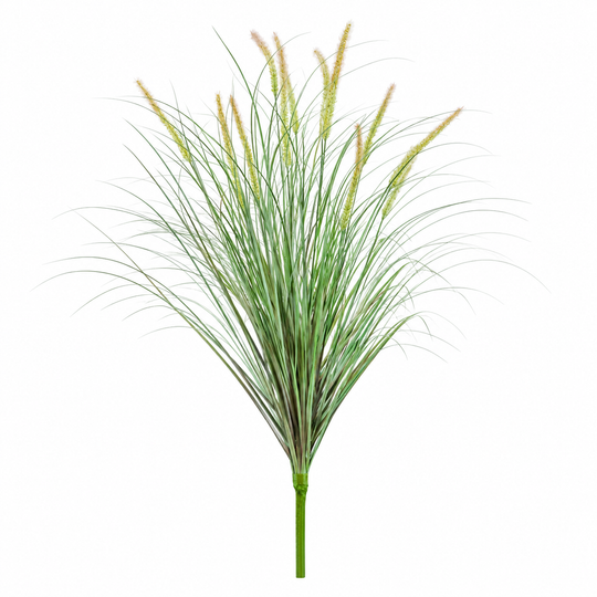 Plante ornementale artificielle de type queue de renard, 100 cm, avec 12 épices, vert et rose, sans pot