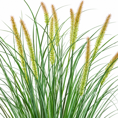 Plante ornementale artificielle de type queue de renard, 100 cm, avec 12 épices, vert et rose, sans pot